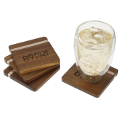 Graze Wood and Metal Coaster Set 37