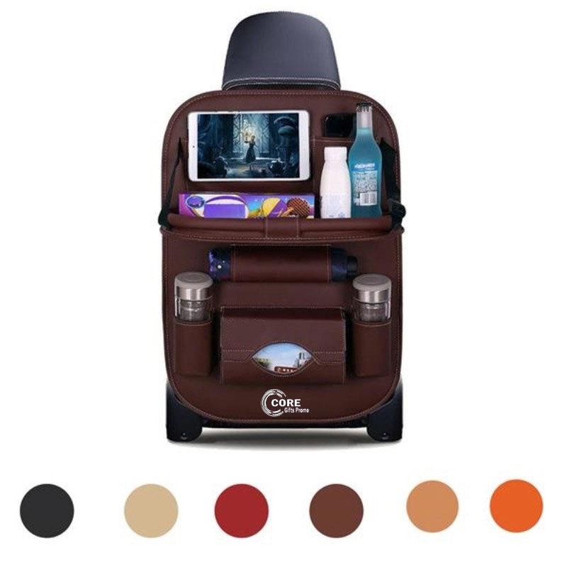 Pu Leather Car Backseat Storage Organizer With Tablet Holder 5
