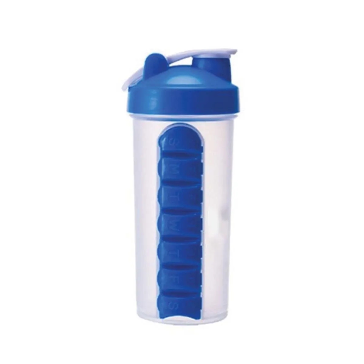 2-in-1 Personal Pill Organizers Shaker Bottle 24 oz. 1