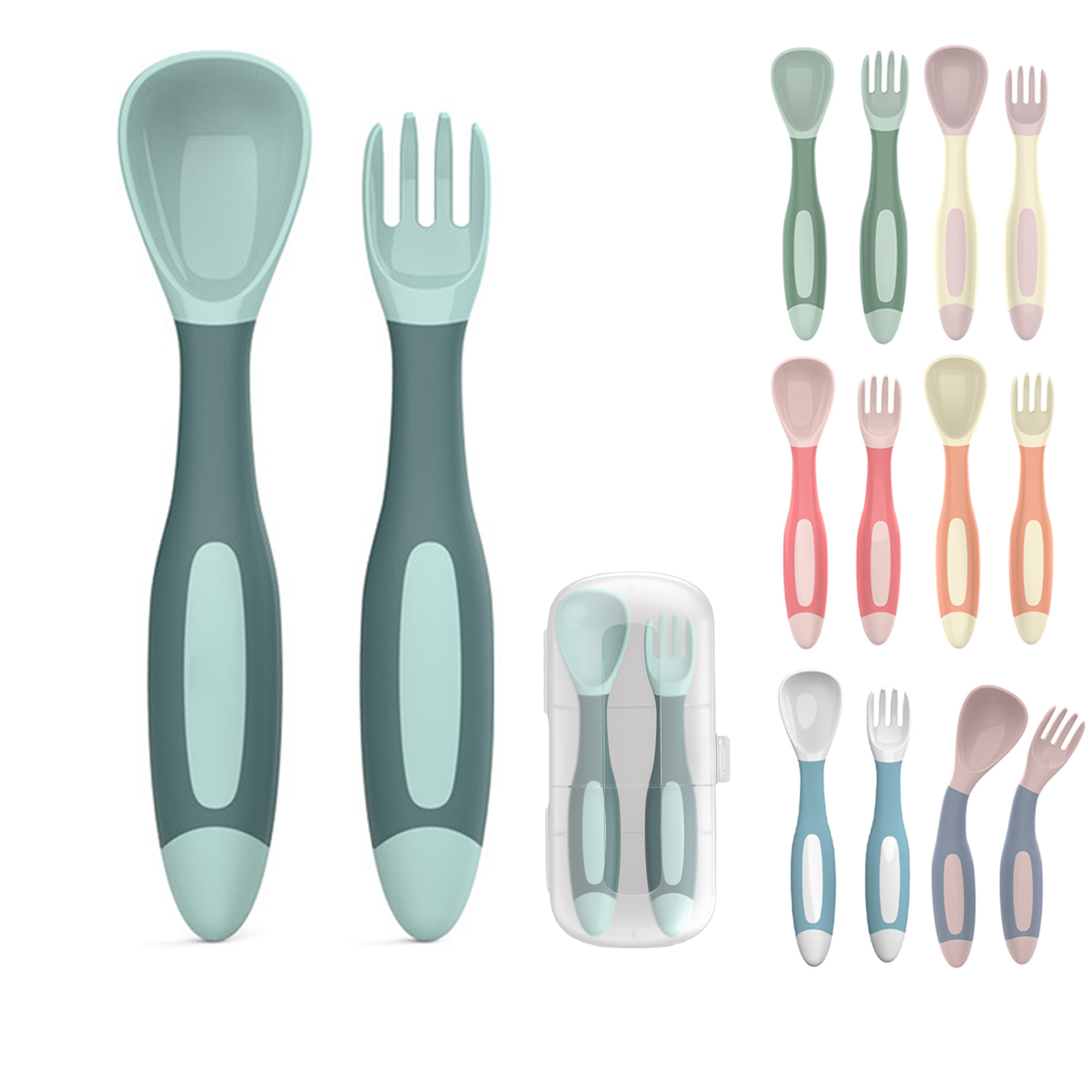 Baby Utensils with Travel Case - Bendable & Safe 3
