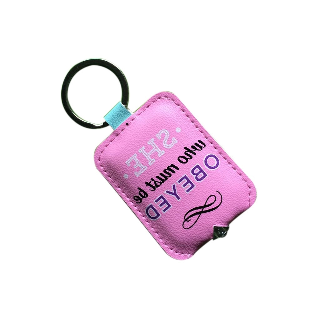 Rectangle Leather LED Keychain 5
