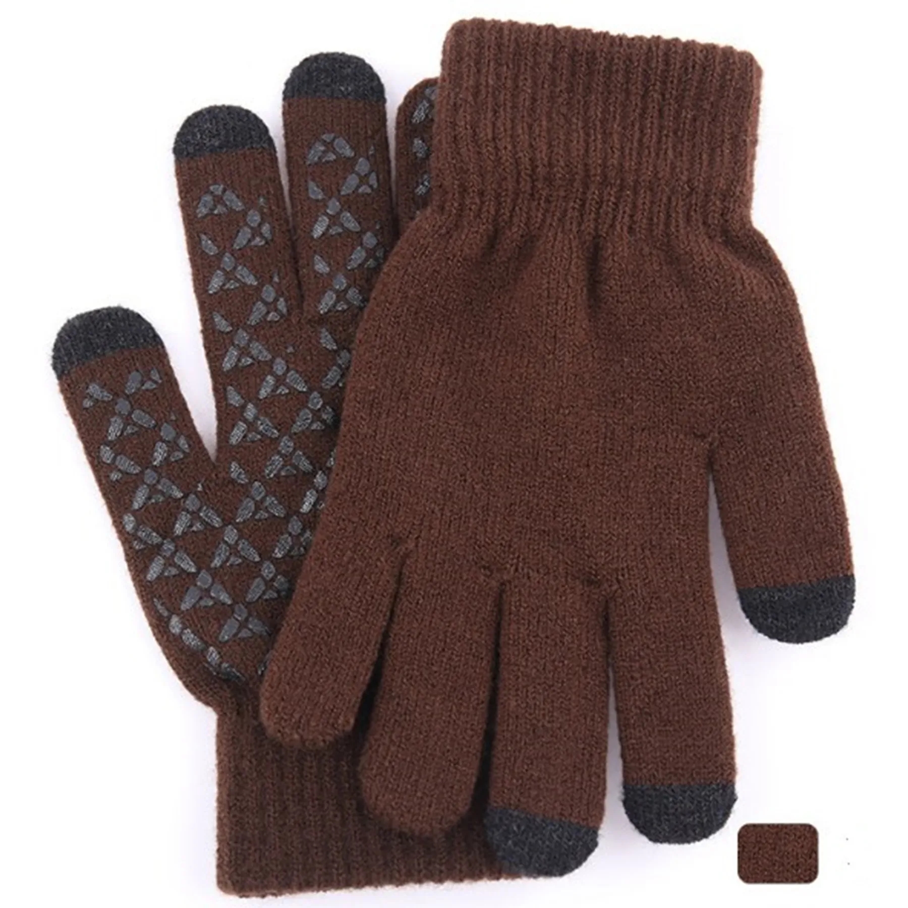 Warm Knitted Touch Screen Gloves Custom MOQ50 2