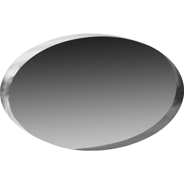 Clear Oval Paper Weight (4"x2 1/2"x 3/4") Screen-Printed 4