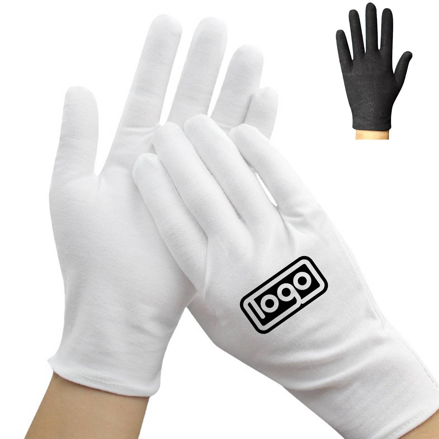 Custom Multiple Size White Soft Thick Cotton Work Gloves 8