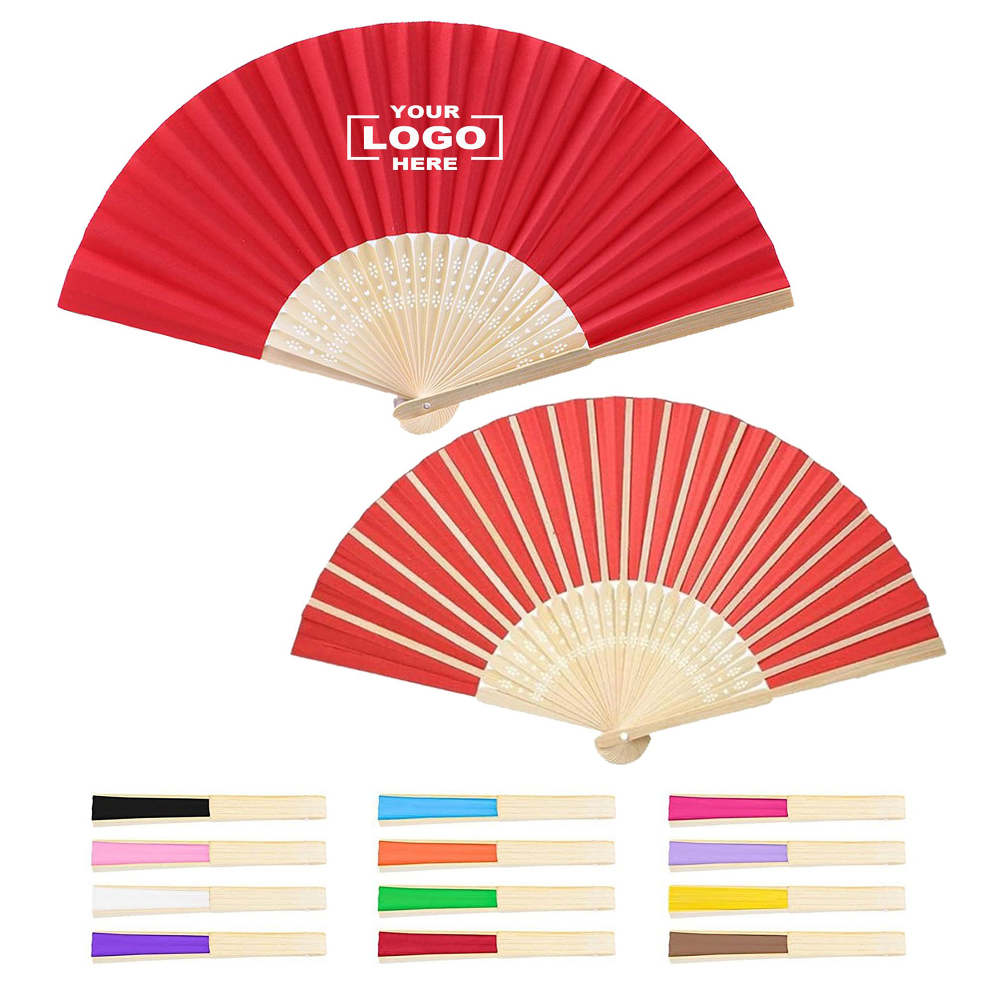 Handheld Paper Folded Bamboo Fan 4