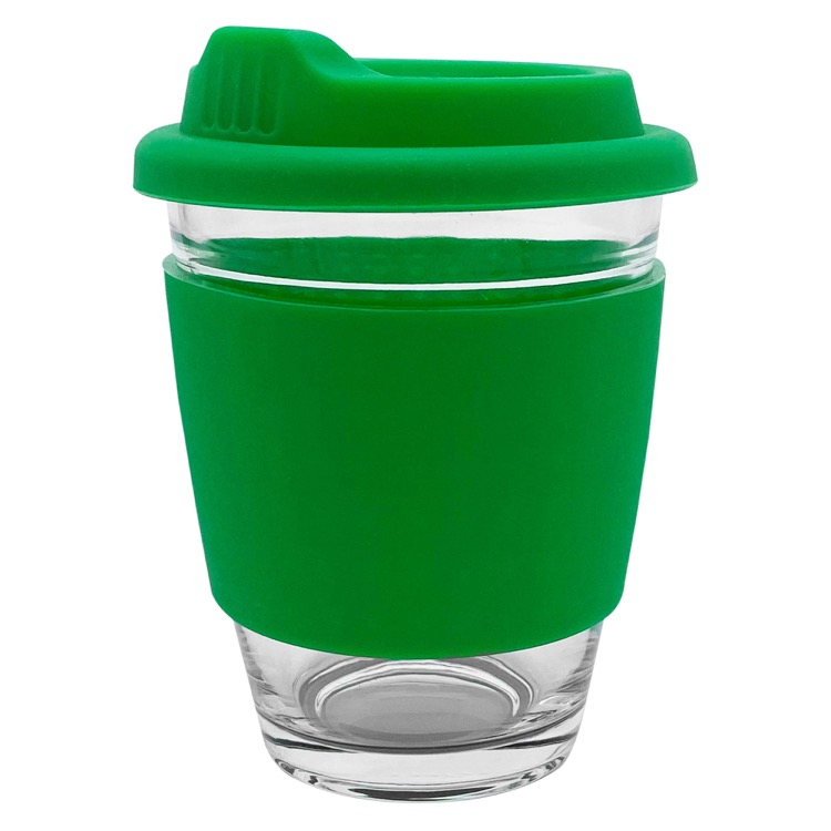 Carlo Glass Coffee Cup - Silicone Band 3