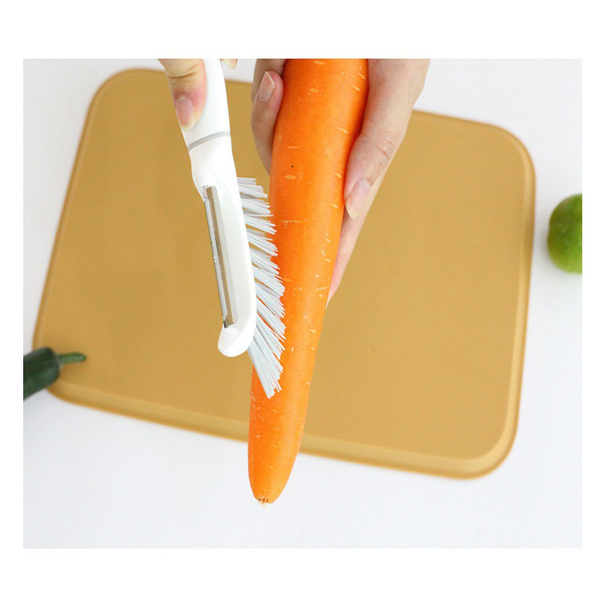 Vegetable Fruit Brush with Peeler 2 in 1 6