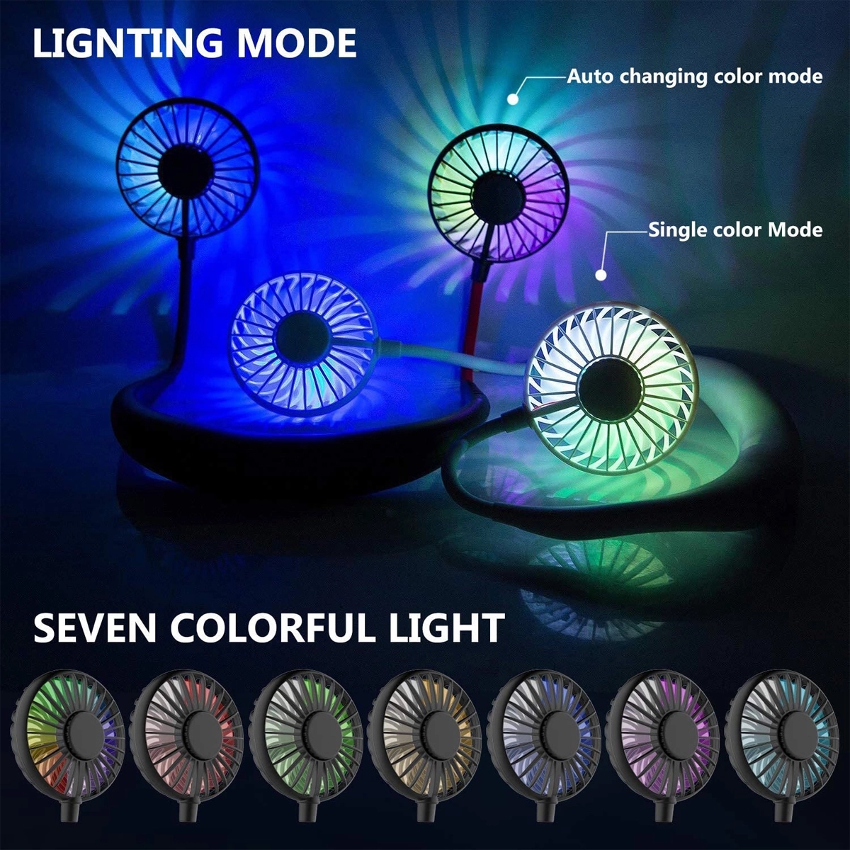 Portable LED Sports Neck Fans 3