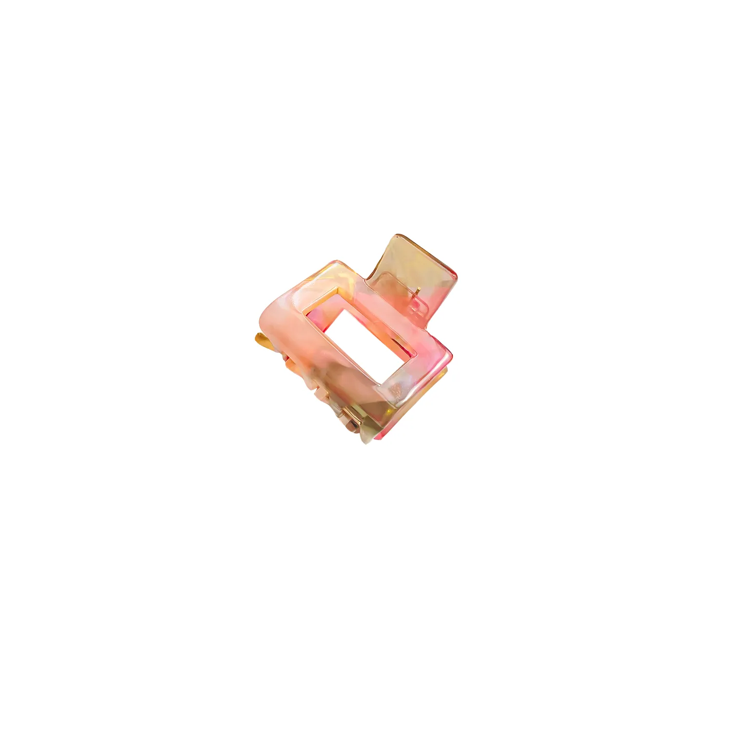 Plastic Small square acetate hair clip 1