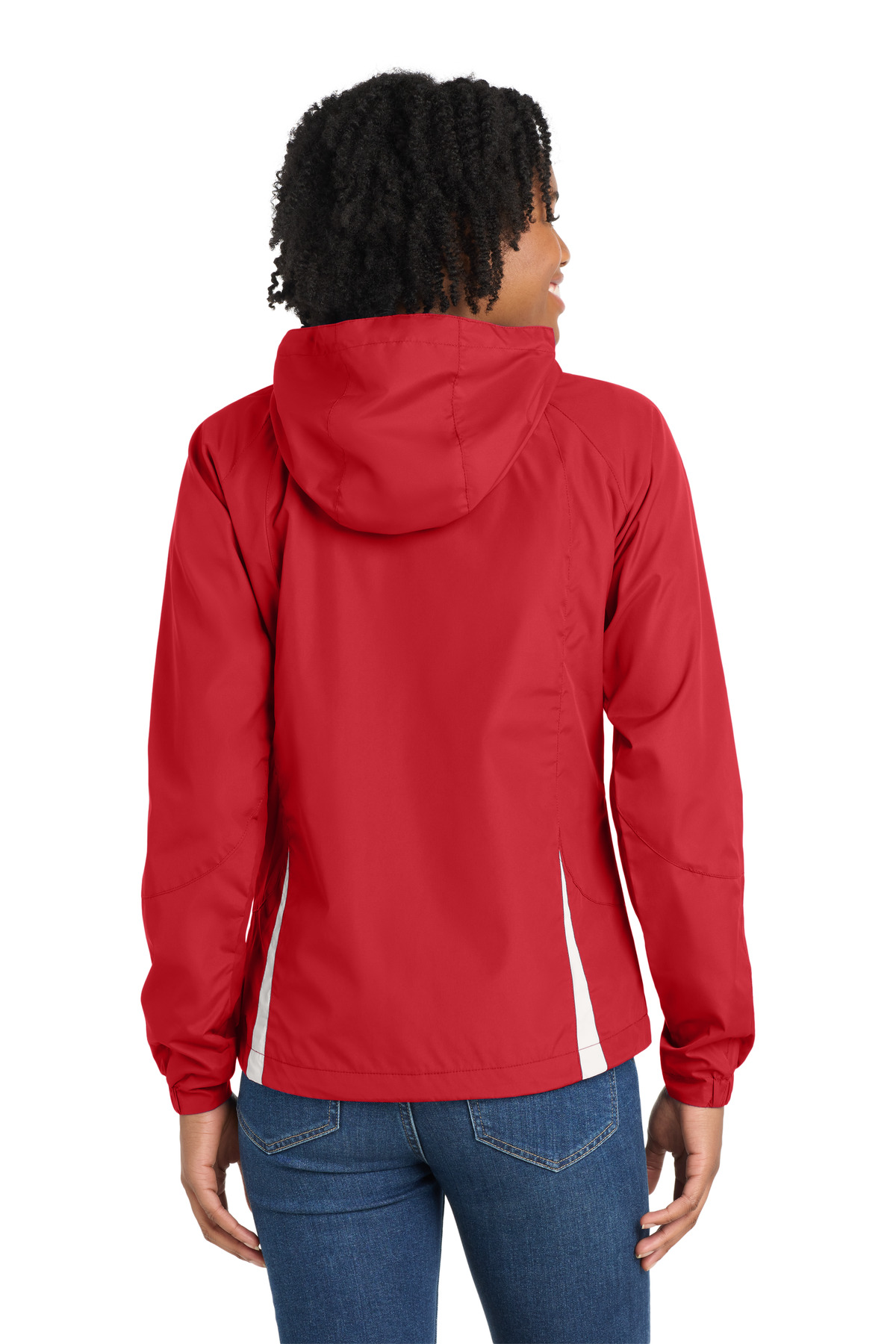 Sport-Tek Women's Colorblock Hooded Raglan Jacket. LST76 7