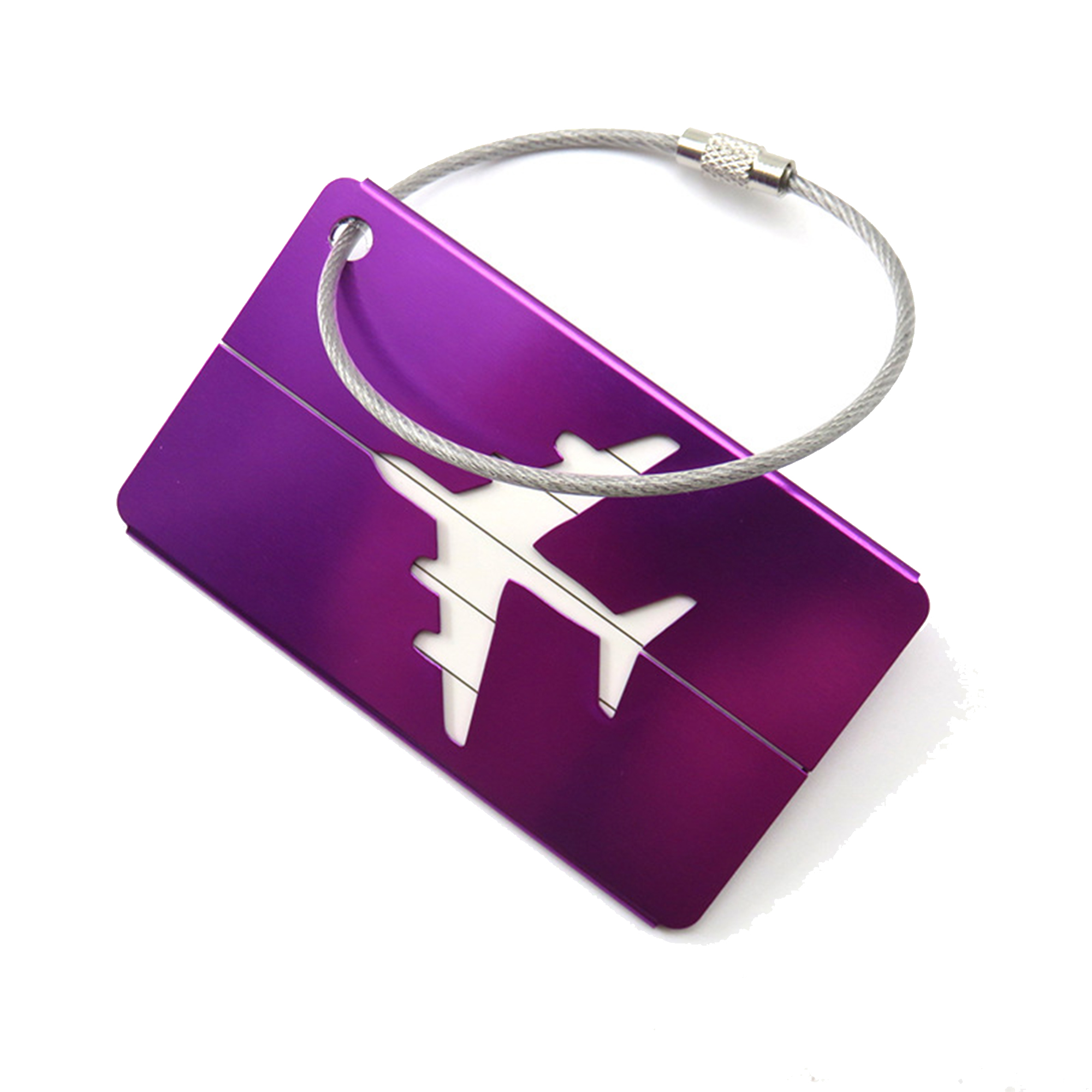 Aluminum Airplane Luggage Tag 14