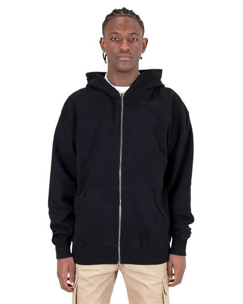 Unisex Max Heavy Garment-Dyed Double-Zip Hoodie Sweatshirt - SHGDZ 14