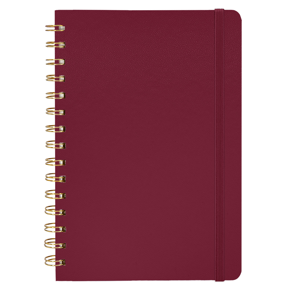 PAPERAGE® Spiral Hardcover Lined Journal Notebook with 160 Pages and Inner Pocket