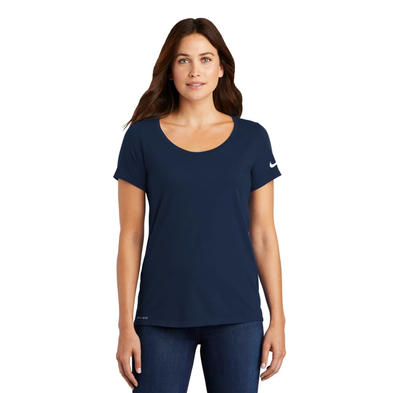 Nike Ladies Dri-FIT Cotton/Poly Scoop Neck Tee. 18