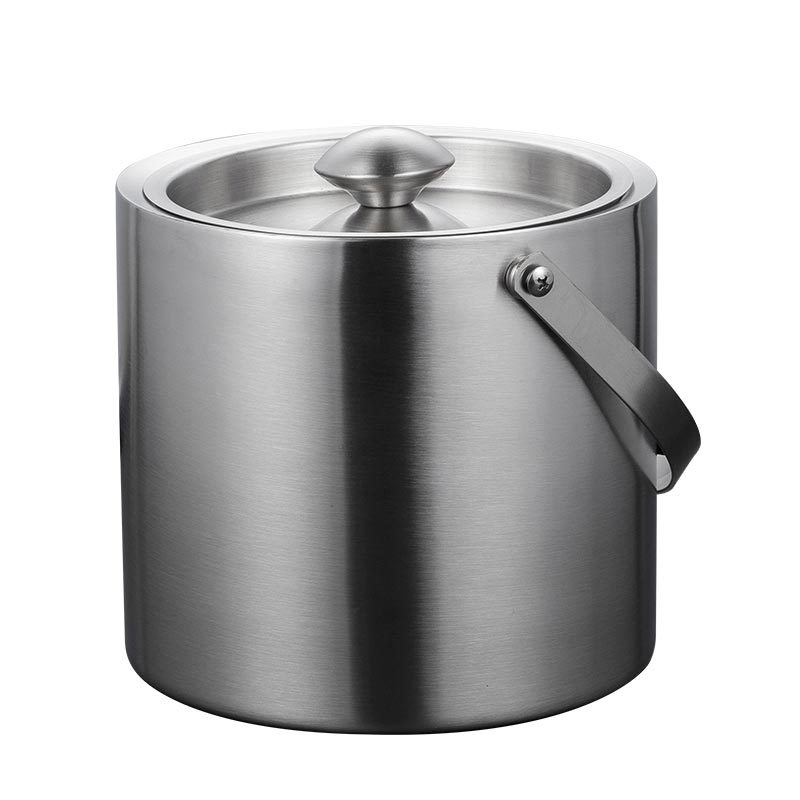 Stainless Steel Insulated Ice Bucket for Parties Events Gatherings - 6.5H x 7.5W Inches 5