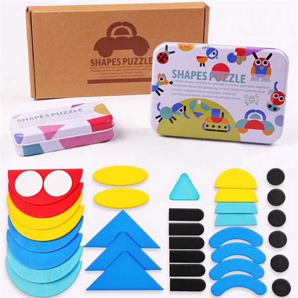 Wooden Pattern Blocks Animals Jigsaw Puzzle 2