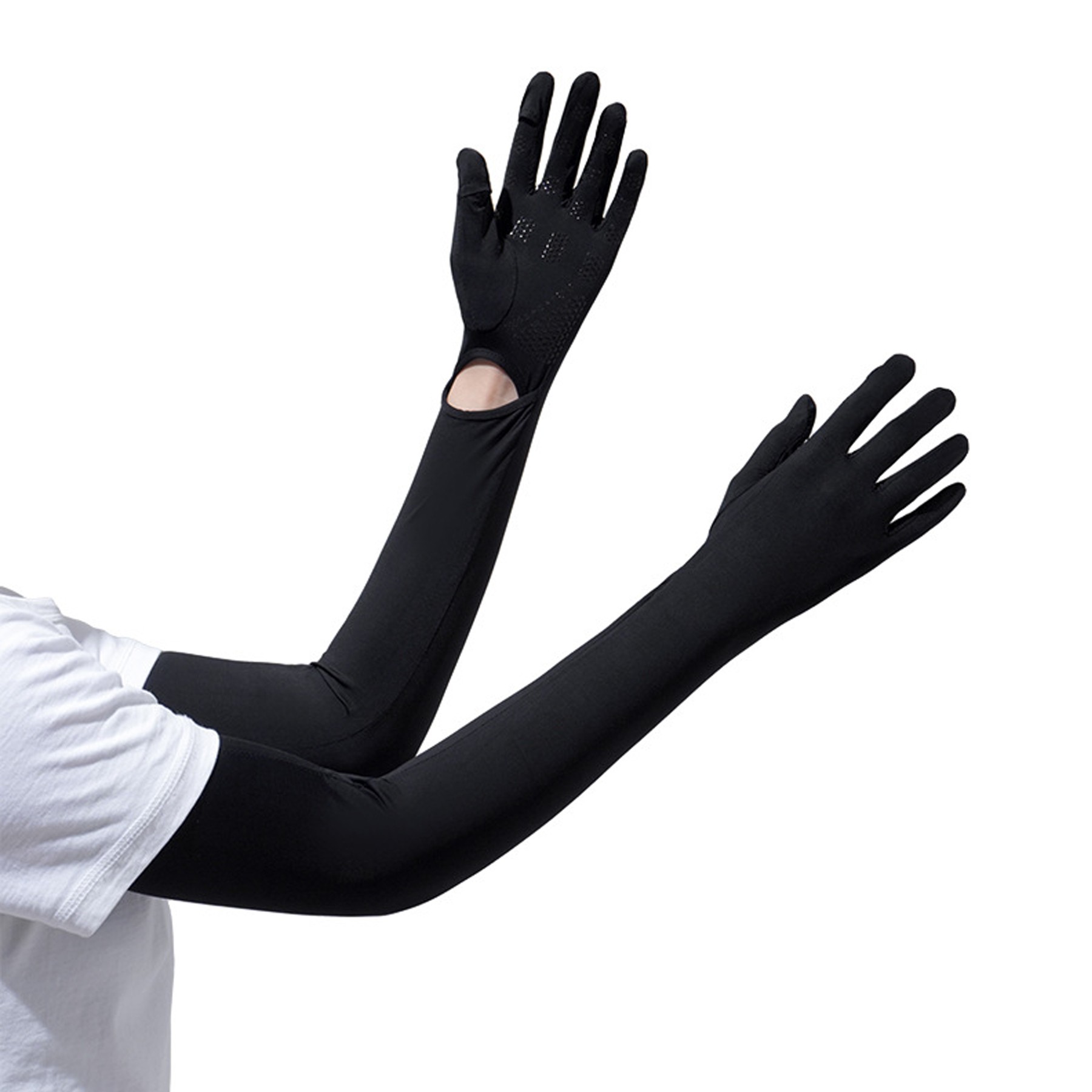 Women Sun Protection Arm Sleeve With Tumb Hole 5