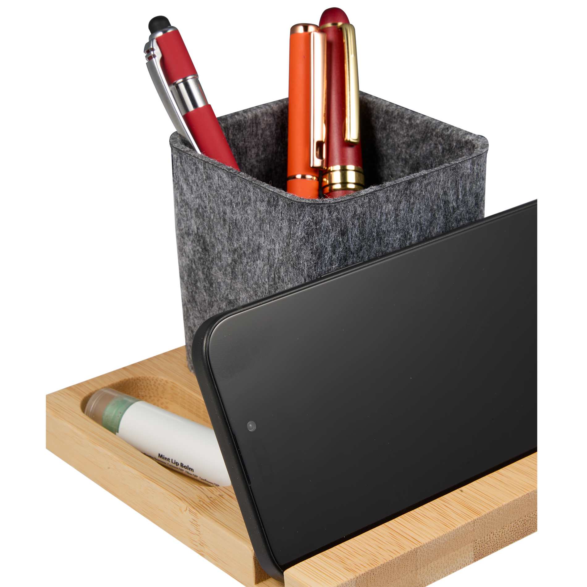 Recycled Felt & Bamboo Pen Holder 12