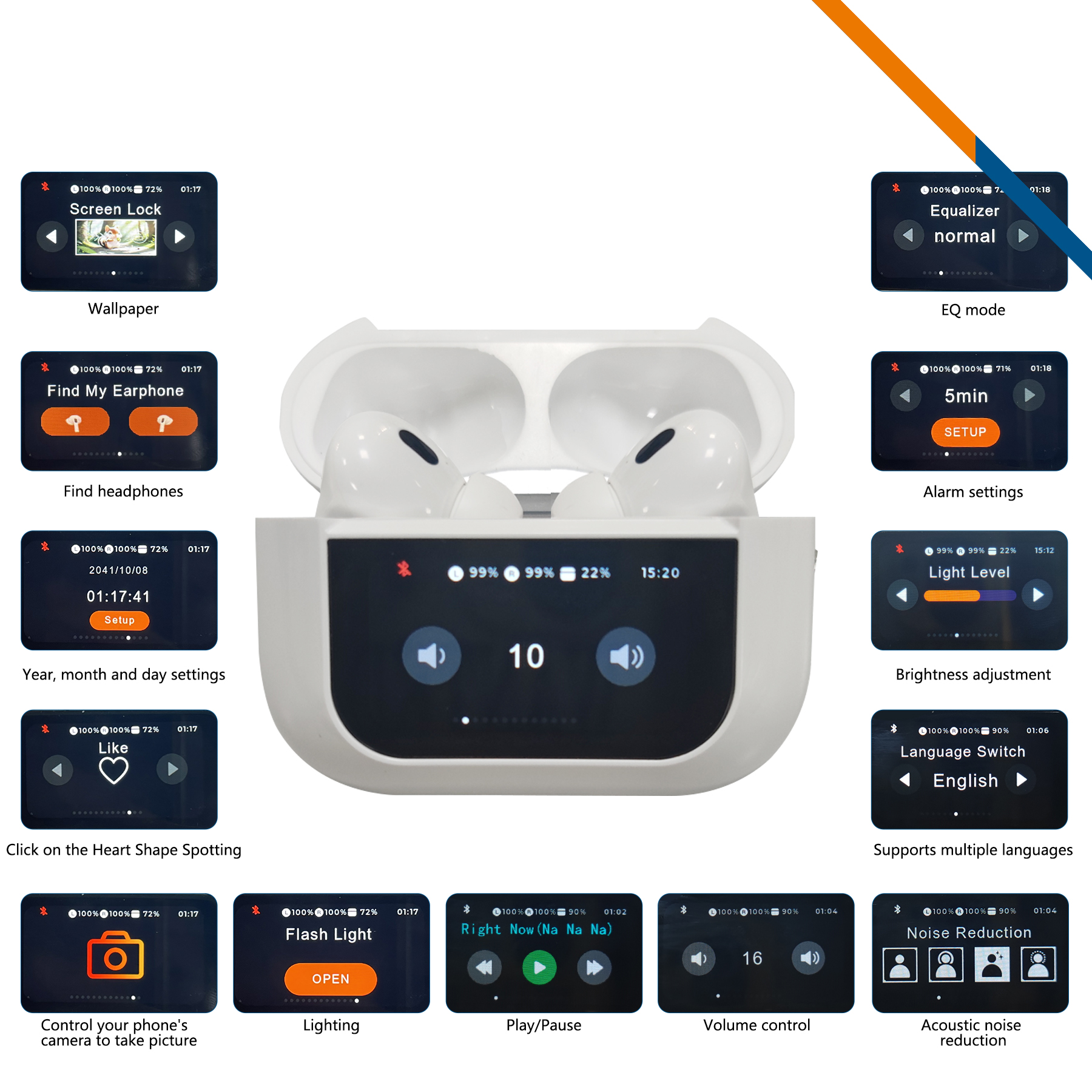 Silton LCD Touchscreen Earbuds 3