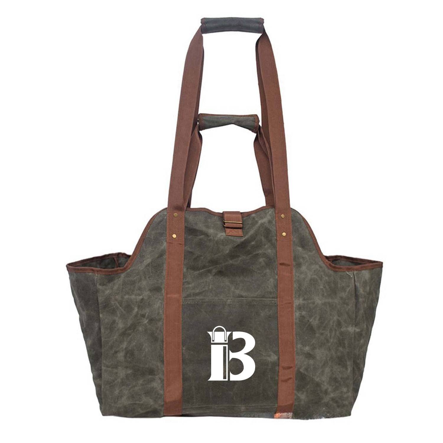 Large Capacity Waxed Canvas Logging Storage Bag 7