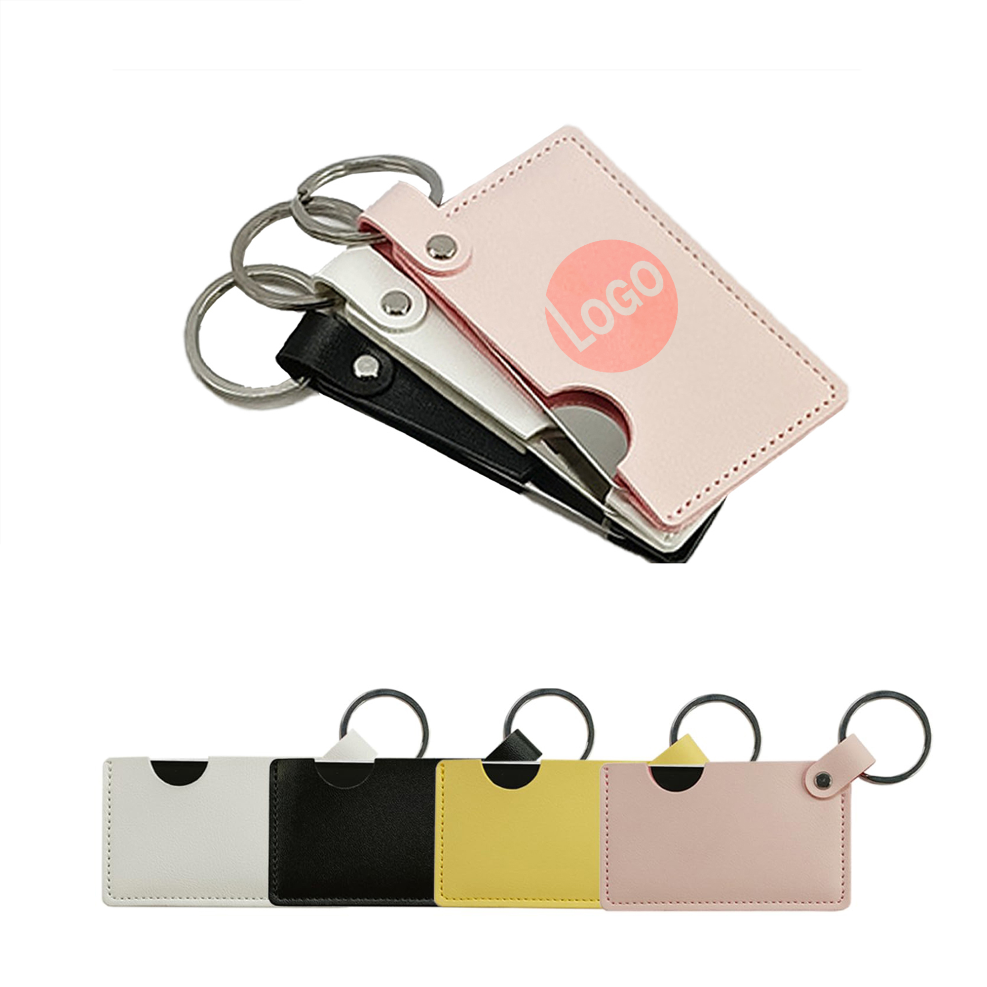PU Leather Mirror Keychain 4