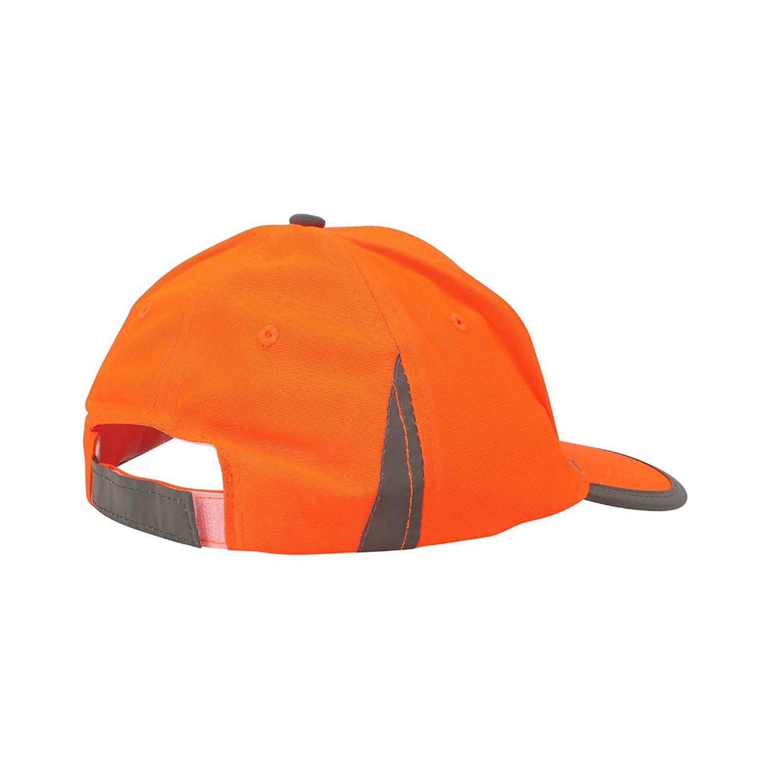 Hi Viz Reflective Tape Safety Baseball Cap with Hook & Loop Strap 6