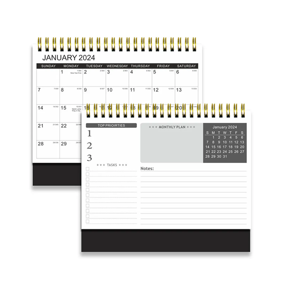 Desk Calendar with Monthly Standing Flipped for Home Office 6