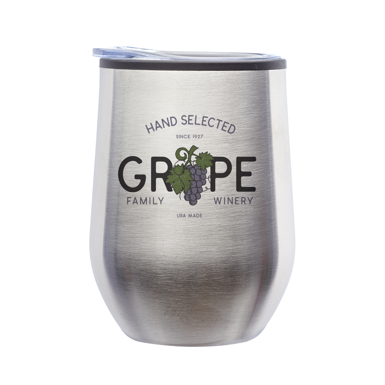 12 oz. Divvy Stainless Steel Stemless Wine Glass (Full Color Imprint) 3