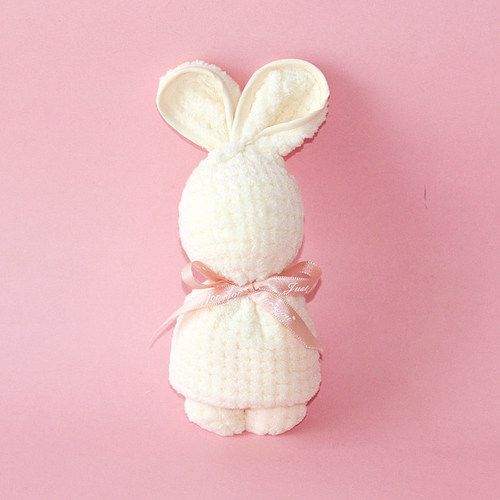 Coral velvet rabbit towel 4