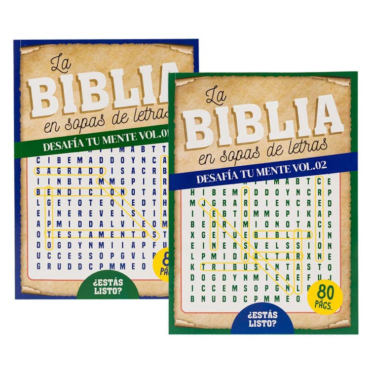 Word Search Puzzle Books - Spanish Biblia 80 Pages Two Titles 1