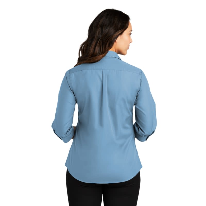 Port Authority Ladies 3/4-Sleeve Carefree Poplin Shirt. 6