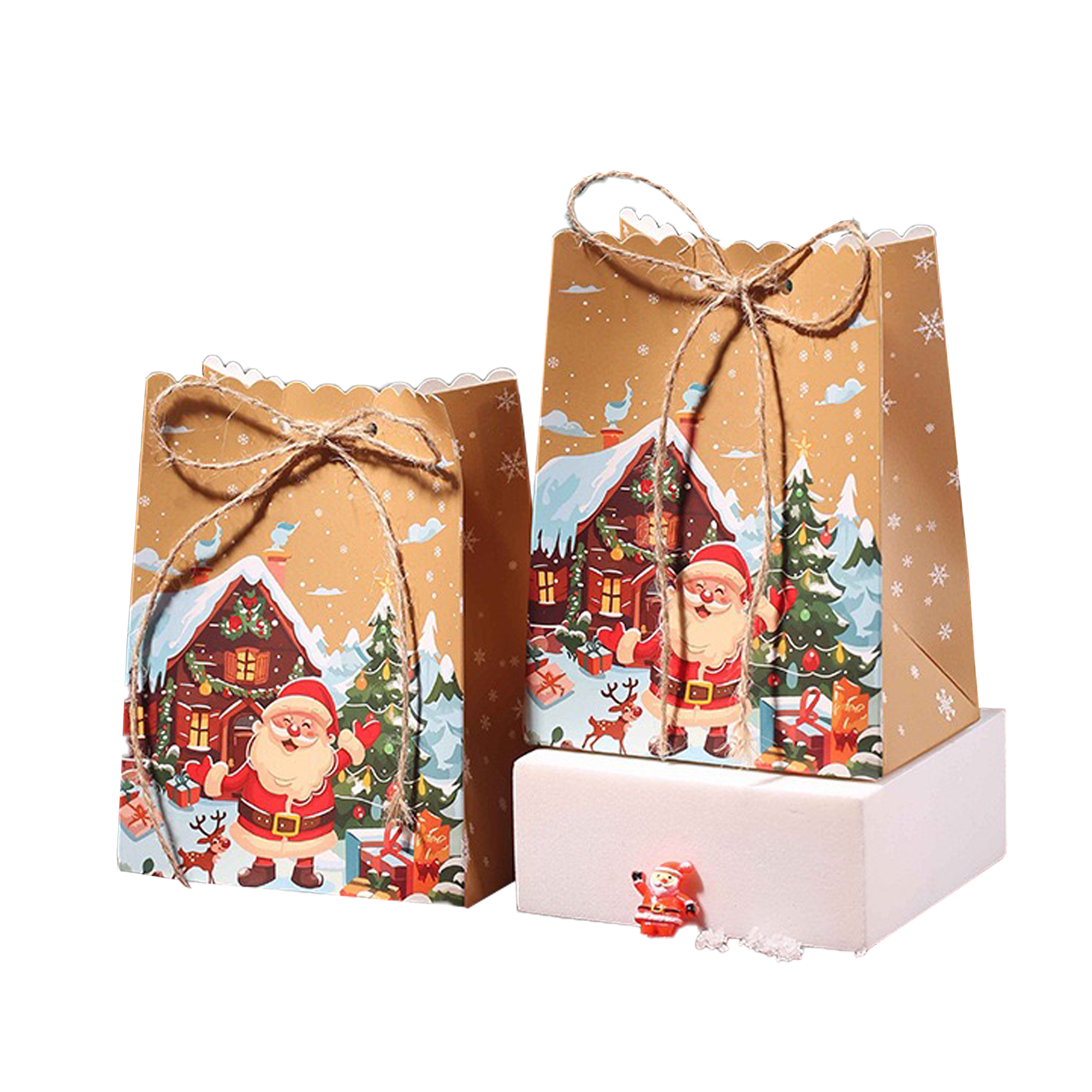 Eco-Friendly Kraft Paper Christmas Gift Bags 1