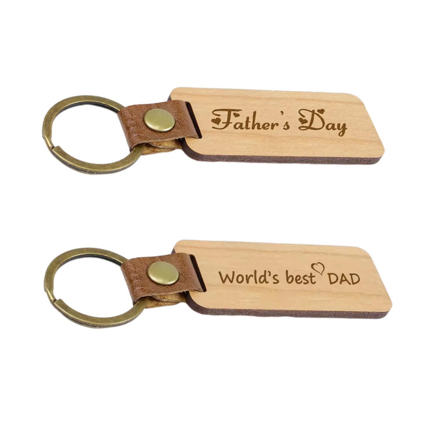Wooden Rounded Rectangle Keychain 4