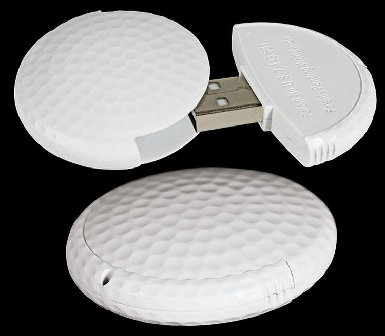 Golf Ball USB Flash Drive with Key Loop, 128MB 13
