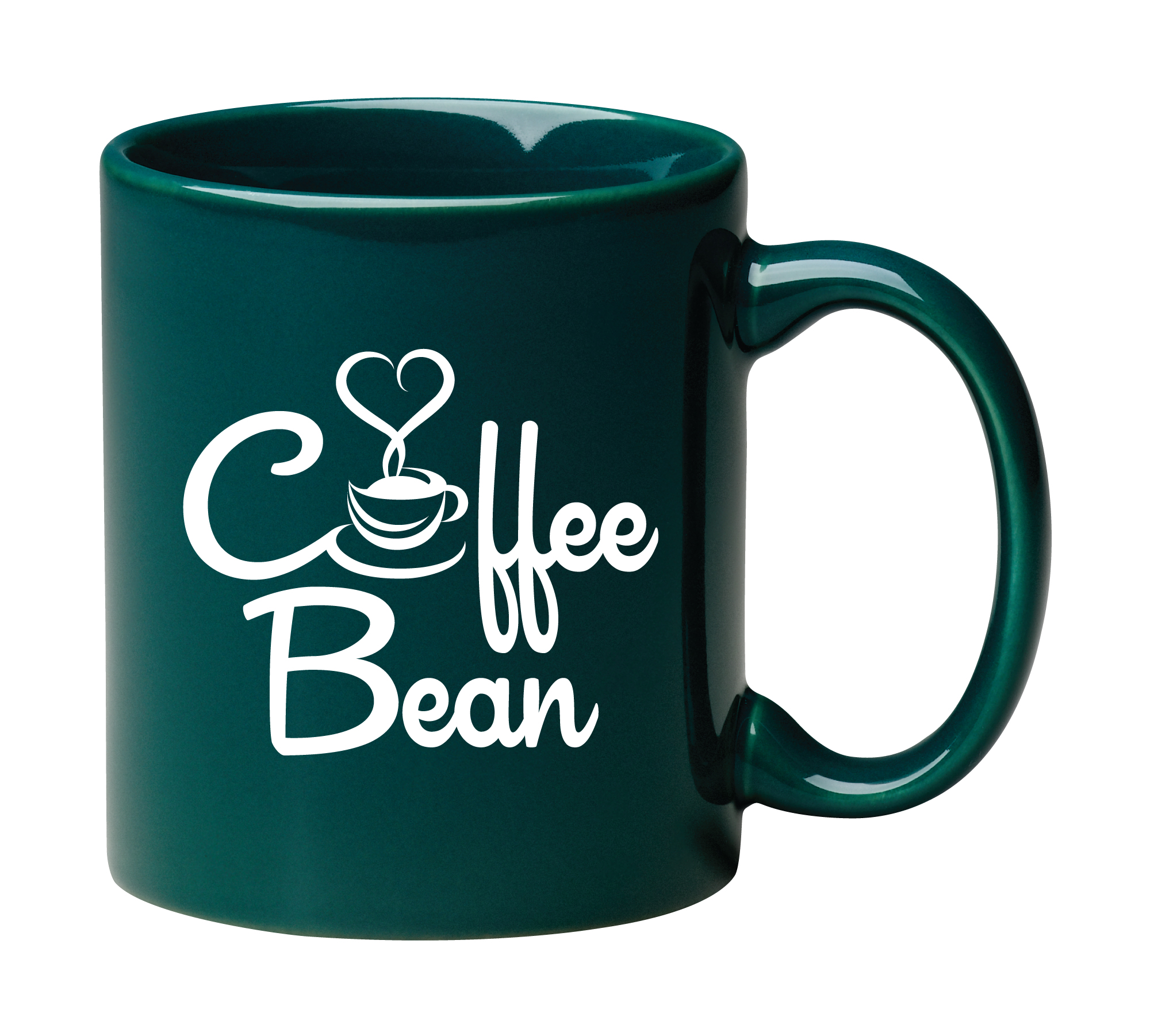 11 oz Green C Handle Mug