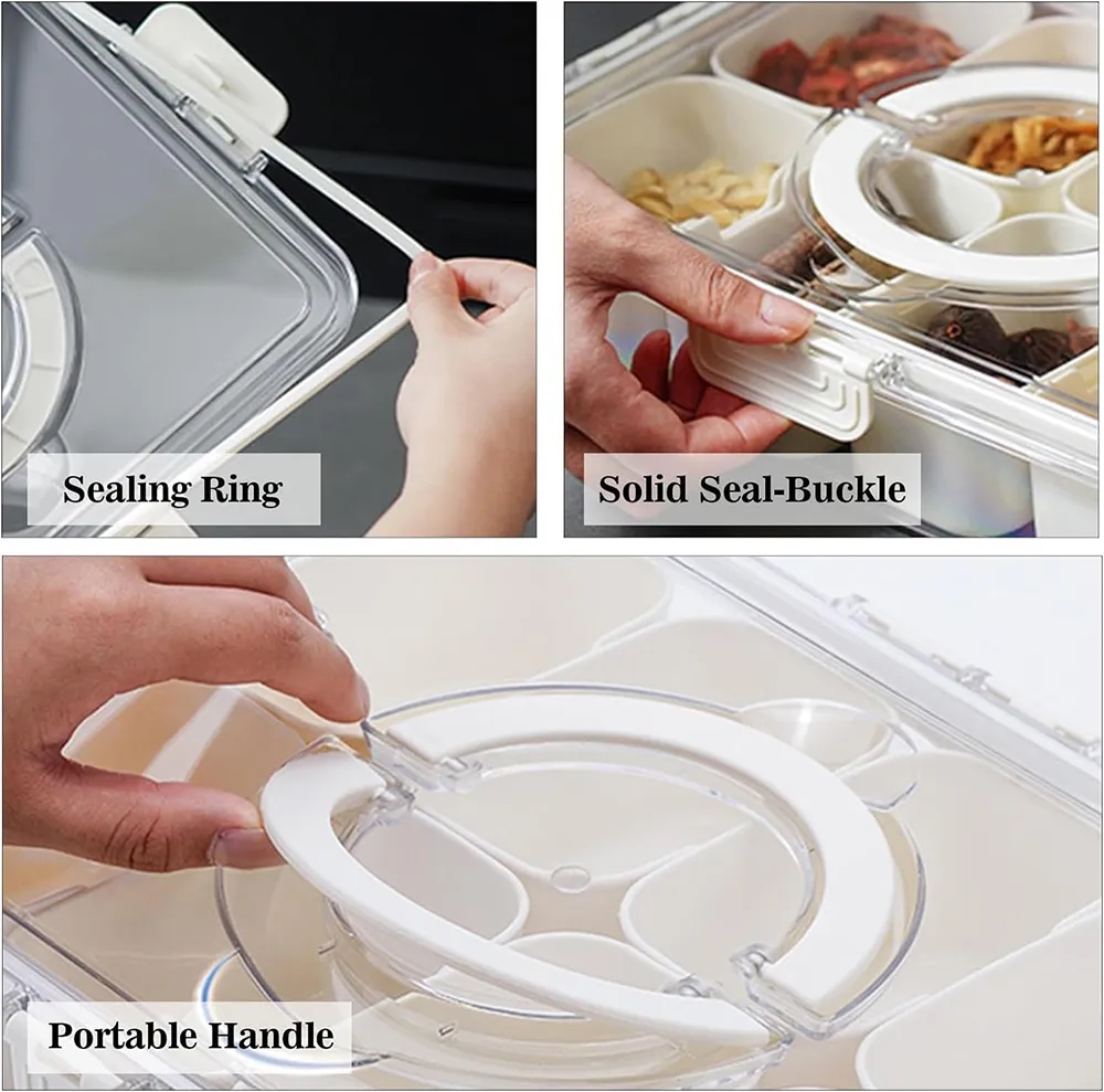 Portable Snackle Box Container Veggie Serving Tray 7
