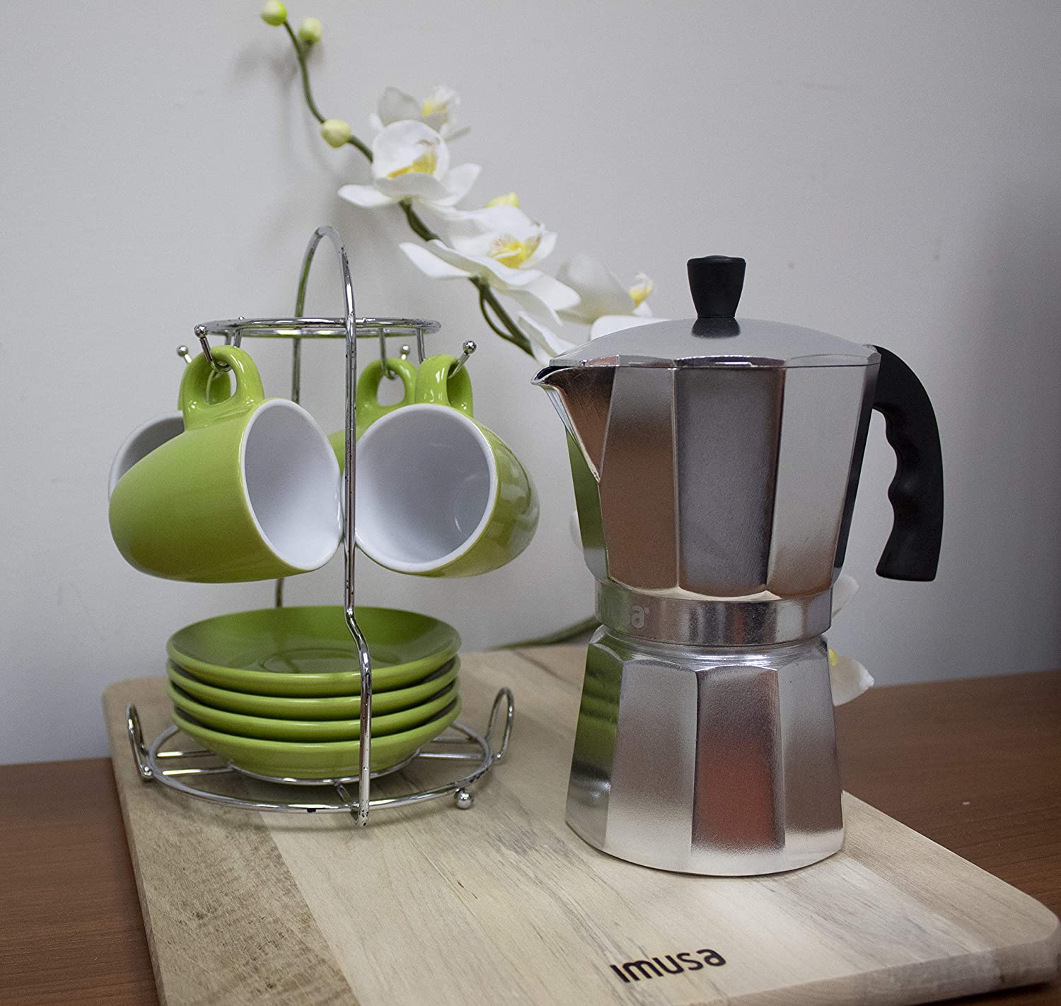 Aluminum Espresso Stovetop Coffeemaker Moka Pot 3-Cups 6