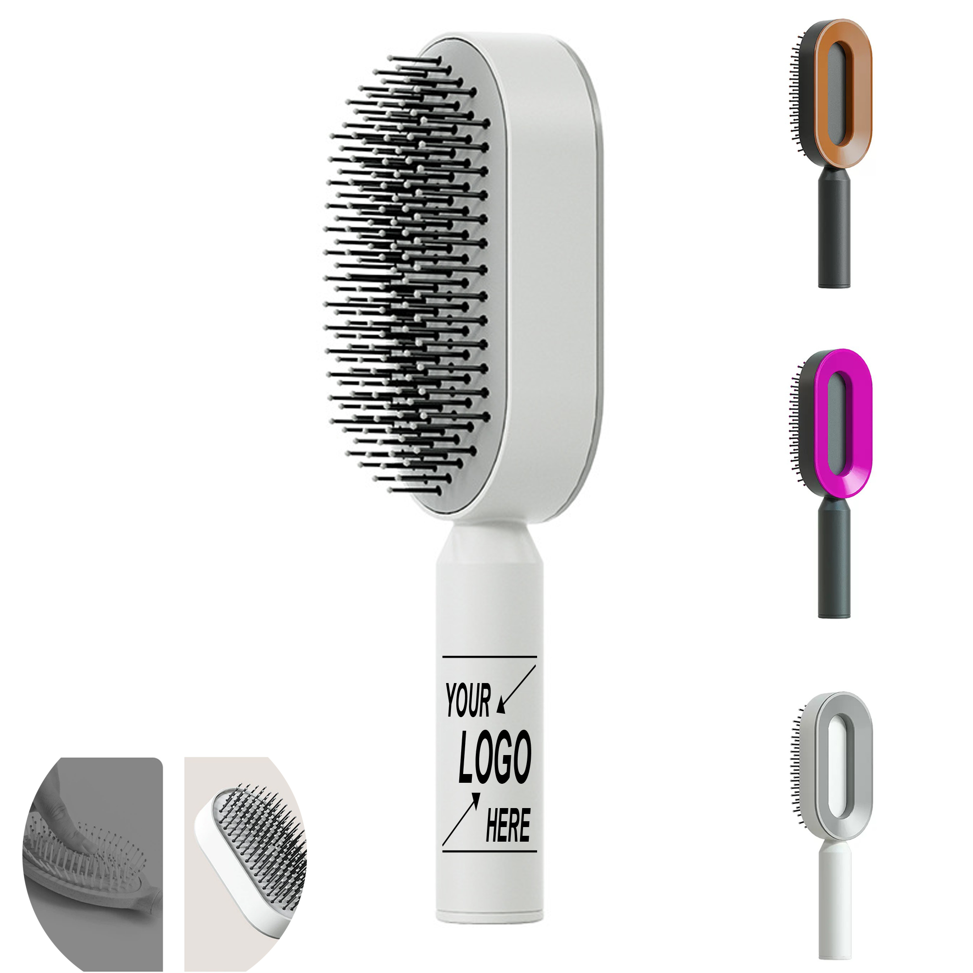 Self Clean Cushion Hairbrush 5