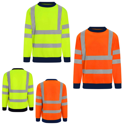 VISIPRO Reflective Safety Sweatshirt with Black Trim - 280G 2