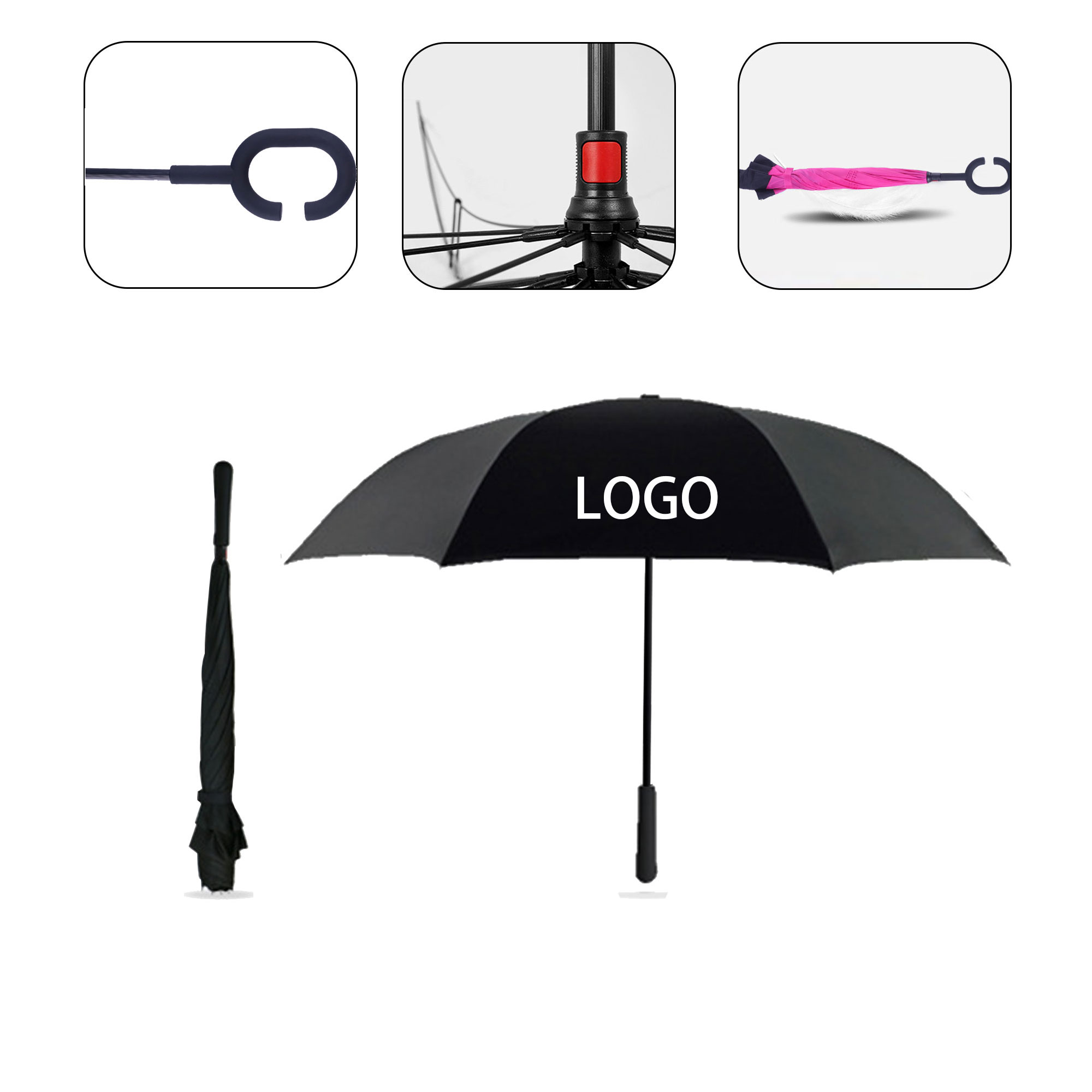Car C-type Dual-person Reverse Umbrella Gift Ad 3