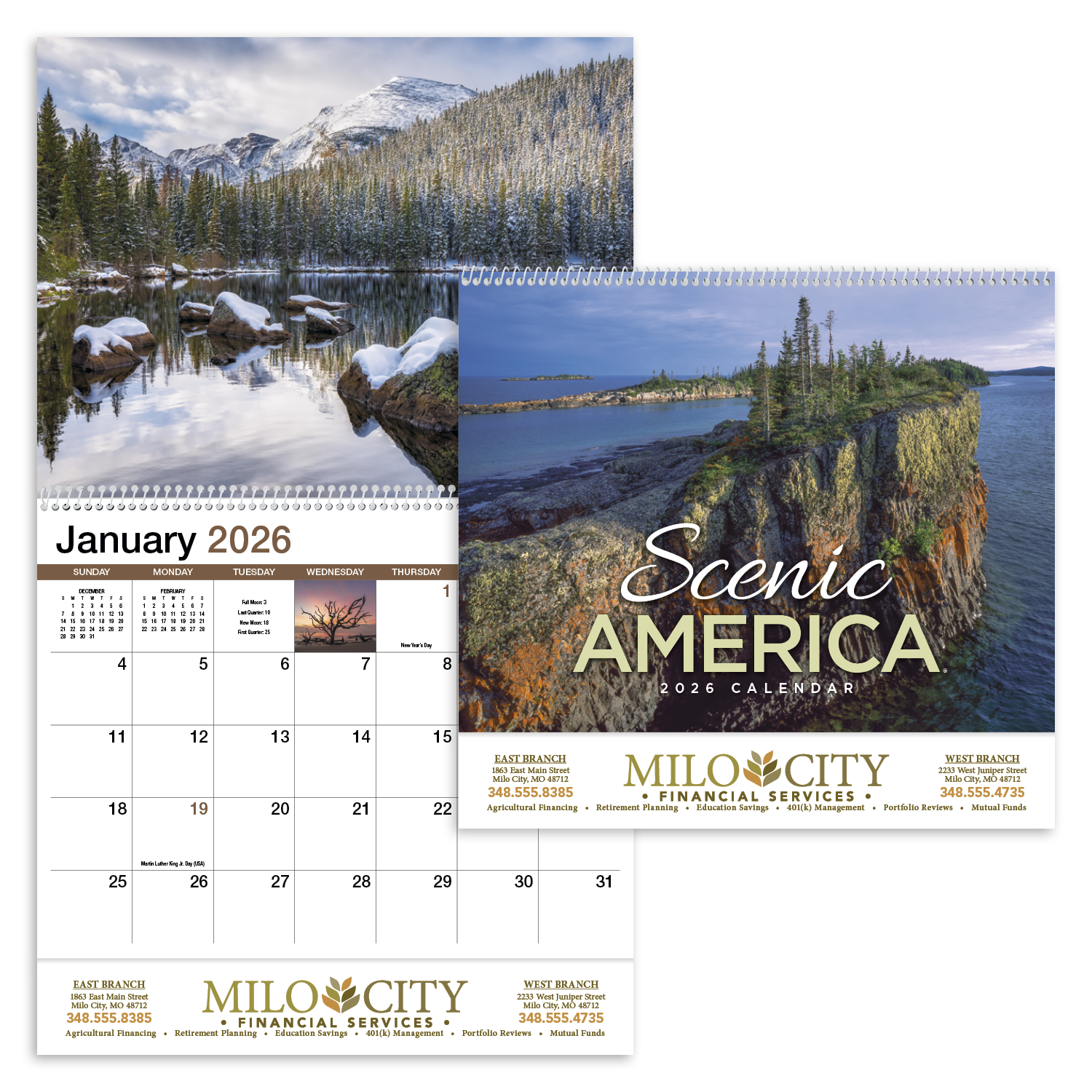 HotLine® Products Scenic America® Appointment Calendar - Spiral 1