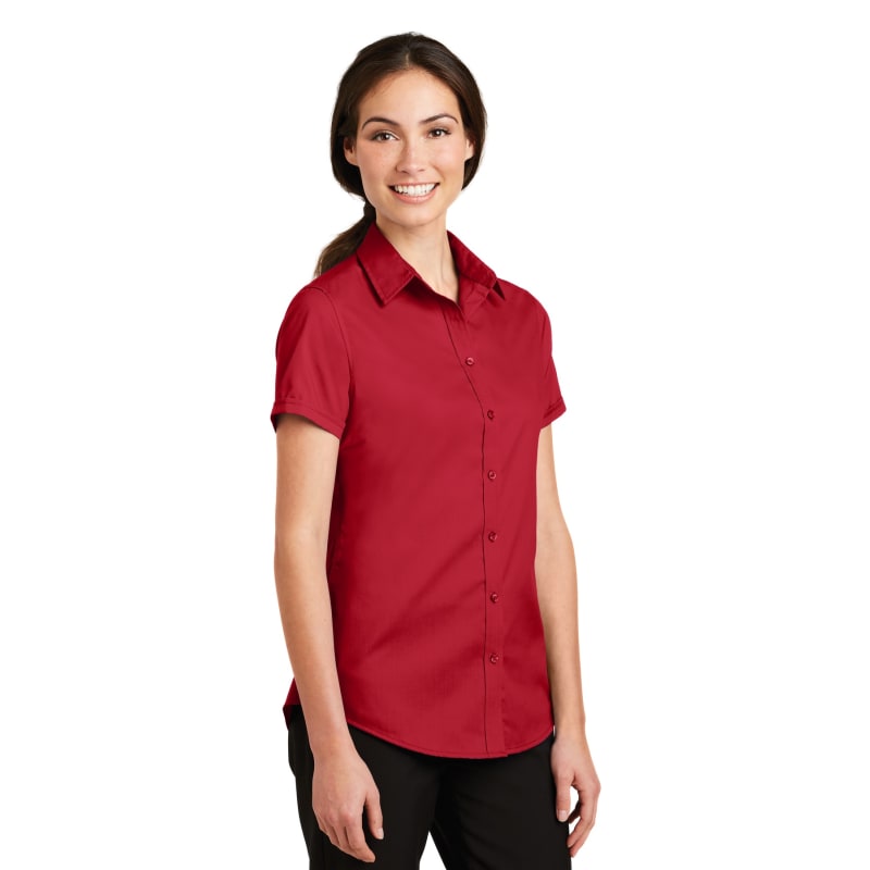 Port Authority Ladies Short Sleeve SuperPro Twill Shirt. 47