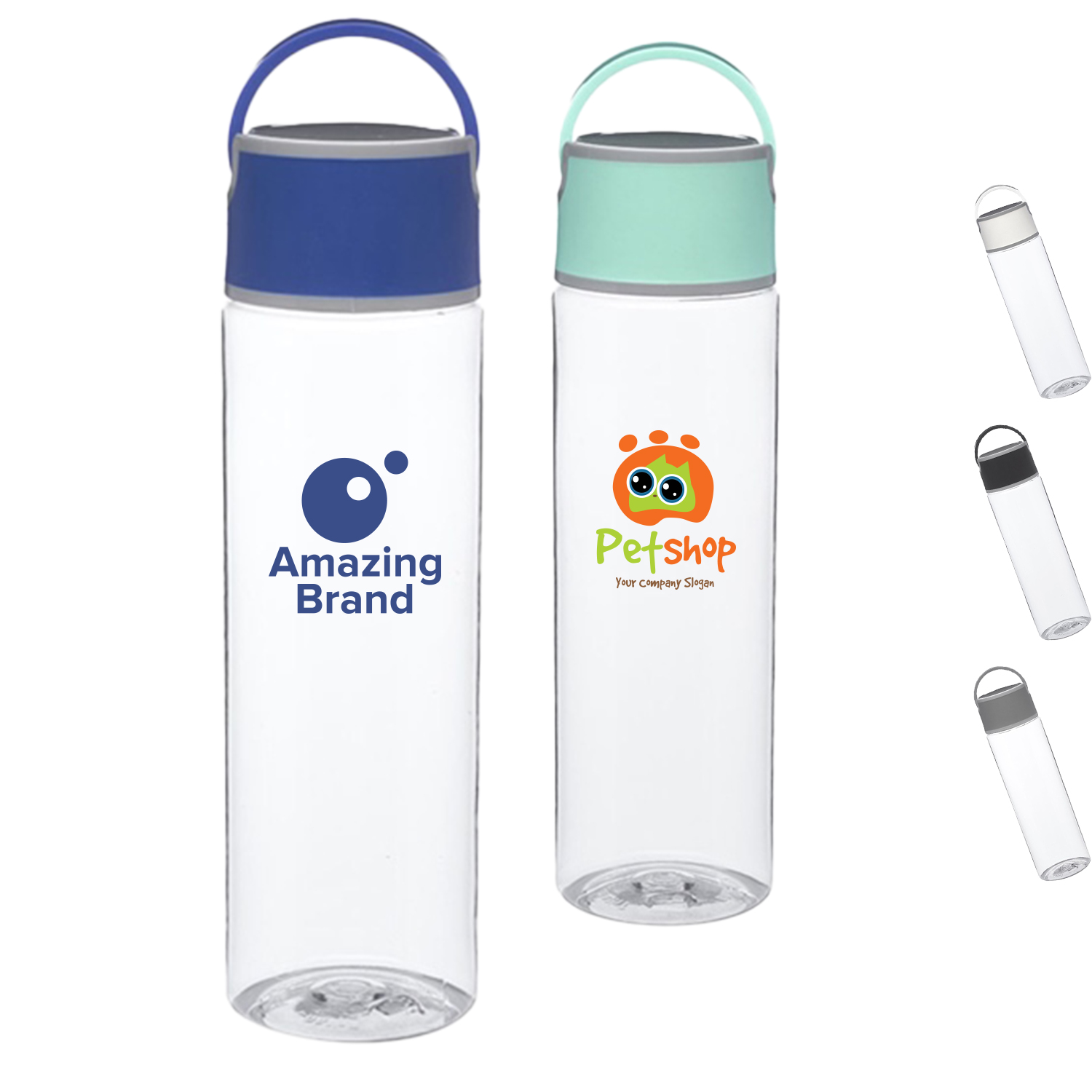 23 oz. BPA free Plastic Sports Water Bottle w/ Carry Handle 2