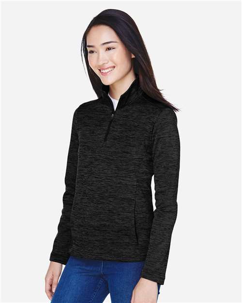 Women's Newbury Mélange Fleece Quarter-Zip Pullover - DG798W 20