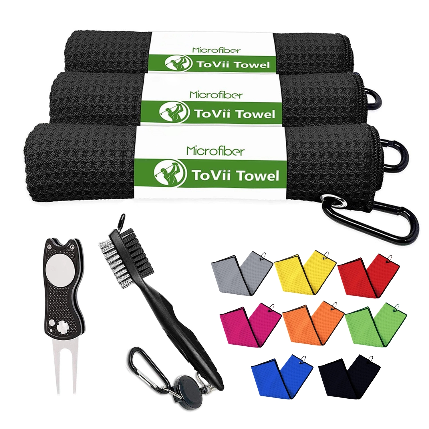 3 Pack Golf Towels 2