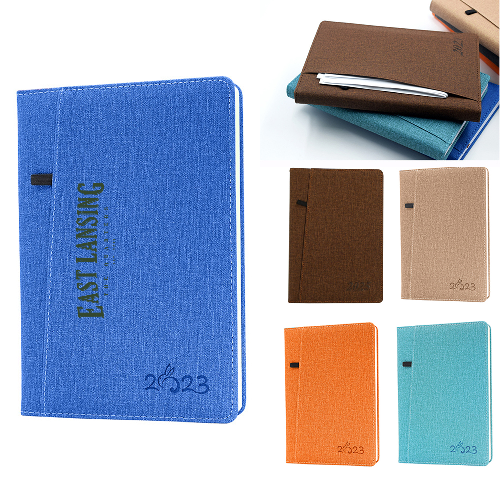 Fabric Business Notebook with Pocket 2