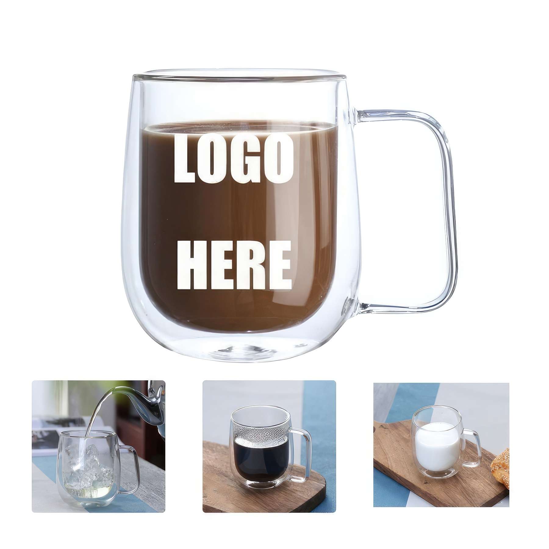 Custom 12 OZ Double Wall Insulated Glasses Espresso Cups 2