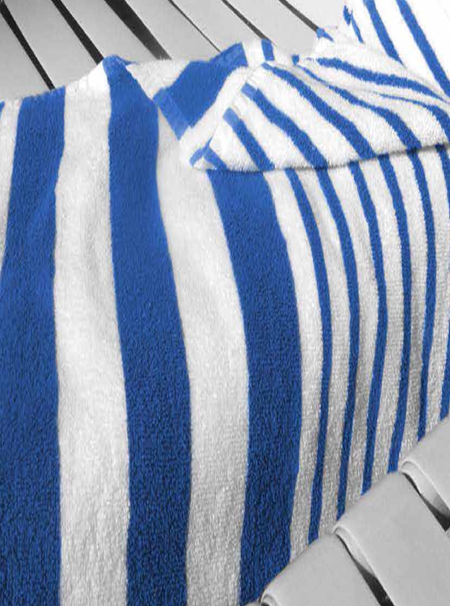 2-Ply Mint Green Tropical Stripe Pool Towels (30"x60") 1