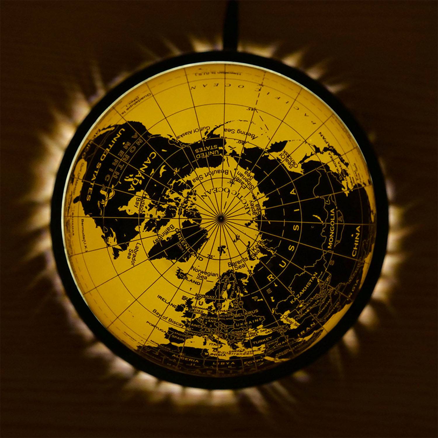 Magnetic levitation globe rotating night light 8