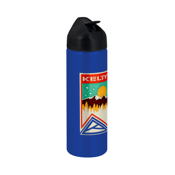 EasyFlow Recycled Aluminum Bottle w Straw Lid, custom water bottle with logo imprint 212